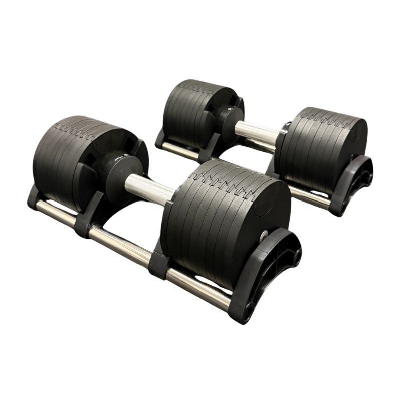 Adjustable Dumbbells - Black - Image 2